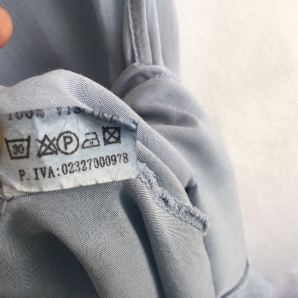 Bella Amore Tunic Top Blue Med Made In Italy Light Viscose Lagen look - Picture 8 of 12